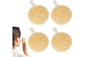 Natural Loofah Face Scrubber Exfoliating Facial Exfoliating Pads Organic Loofah for Men and Women 8.5cm Pack of 4