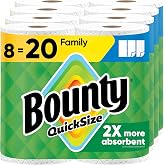 Bounty Quick Size Paper Towels, White, 8 Family Rolls