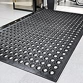Halidec 35"X24" Outdoor Rubber Floor Mats Non-Slip Restaurant Mat Commercial Kitchen Heavy Duty Mat Drainage Mats for Garage Garden Indoor Outside Industral Pool Entrance Bar Wet Area
