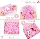 Vaktop Pink 200g Shredded Tissue Paper Easter Grass Raffia Shreds view 5
