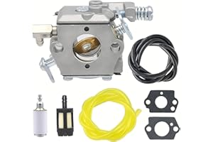 FitBest Carburetor Kit for Tecumseh TM049XA TC200 TC300 640347 640347A 2-Cycle Vertical Engines – Includes Fuel Filter, Fuel Line, Spark Plug – Ideal for Ice Augers, Tillers, and Power Drills