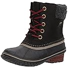 SOREL Women's Slimpack Lace II Snow Boot, Black, Kettle, 10 M US