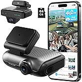 4G Dash Cam Front and Inside, Dual 2K LTE Dash Camera, Remote Live View Car Camera with 64GB TF Card, Quick App Alerts, Cloud Dash Cam, 24/7 Parking Mode, GPS, IR Night Vision, Two-Way Audio