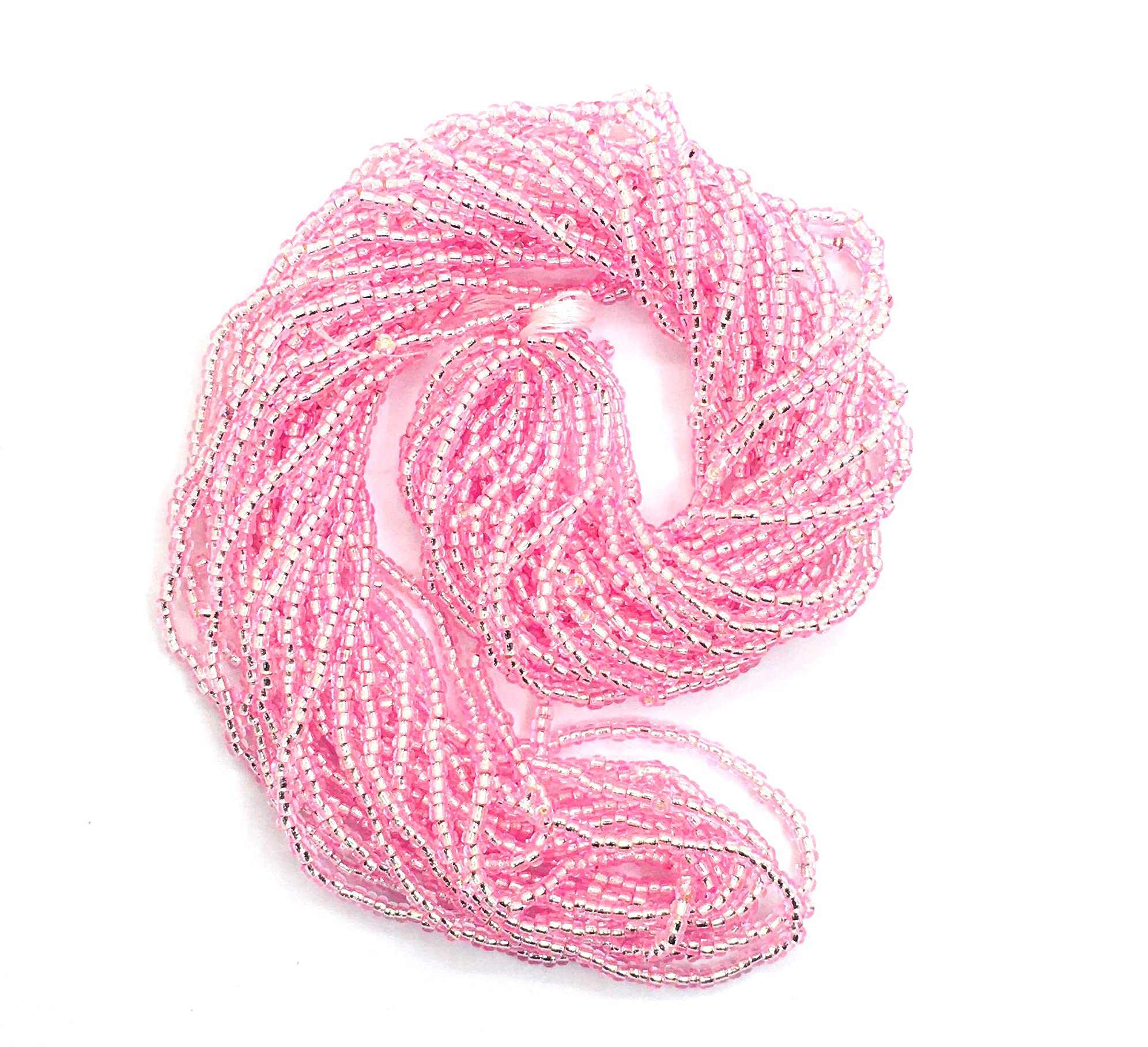 Perlin 2 mm Seed Beads Glass Beads Indian Seed Beads Pony Beads Preciosa Ornela Czech 9000 Pieces CZ Glass Beads 11/0 on Multiple Strands (Light Pink Silver Insert) — image 1