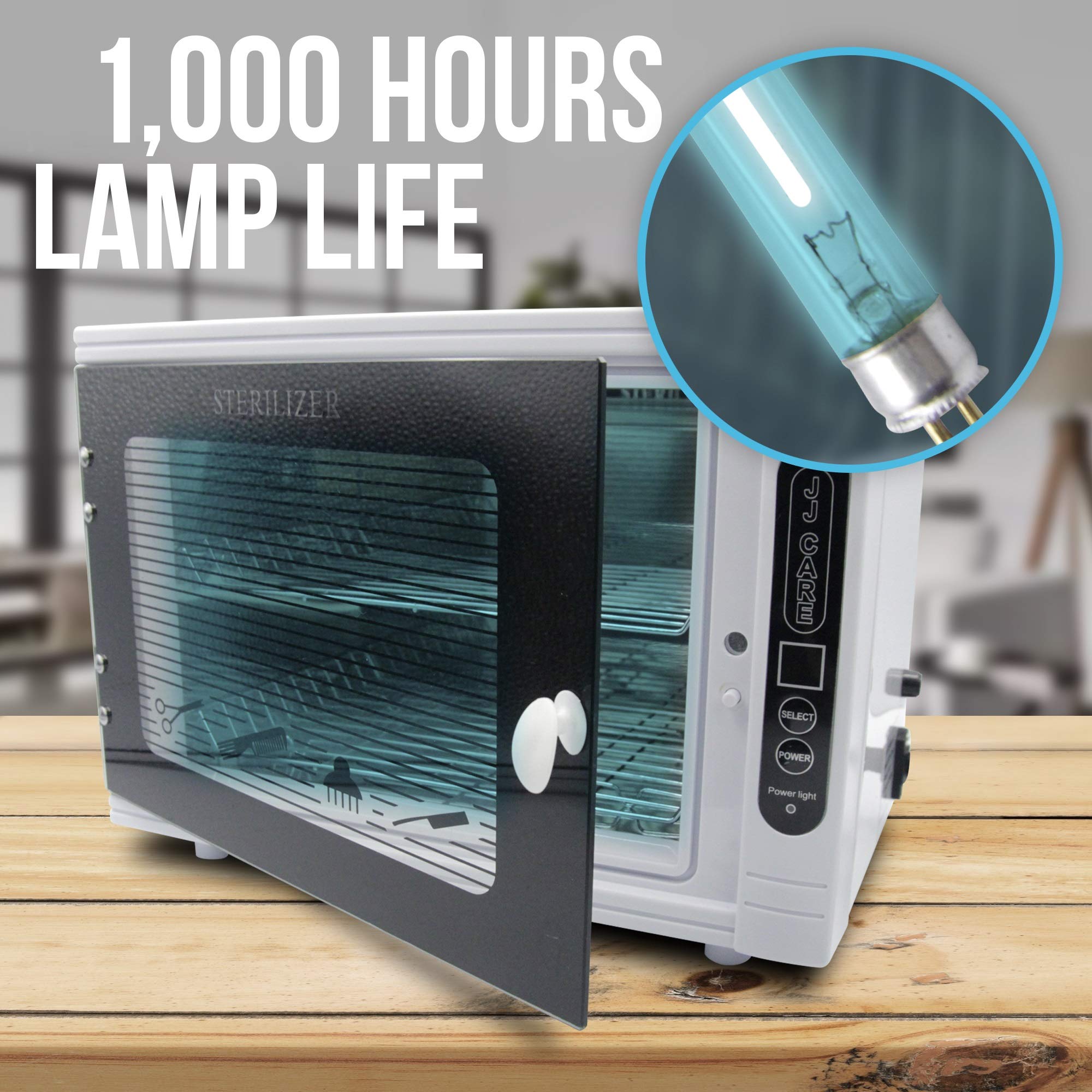 JJ CARE [PROFESSIONAL] UV Sterilizer for Salon, UV Light Sanitizer Box, 8L Capacity UV Sterilizer Cabinet for Salon & Beauty Tools, UV Disinfection Cabinet for Spa & Clinic Tabletop, UVC Sanitizer Box