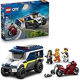 LEGO City Police Prisoner Transport Van Building Toy for Boys & Girls - Pretend Play Toys for Kids, Ages 6+ - W/Police Office