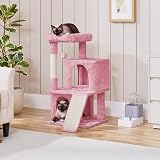Yaheetech 91cm Cat Tree Tower with Double Condo Pink Cat Scratching Post view 6