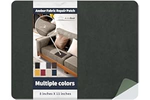 Azobur Velvet Patch,Self-Adhesive Rectangular Flannel Fabric Patch,Multicolor Available Anti Scratch Velvet 8X11 Inch Peel and Stick for Sofas, Automotive Interior, Handbags,and Pillow (Dark Gray)
