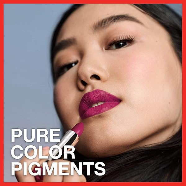 MAYBELLINE COLOR SENSATIONAL LIPSTICK, LIP MAKEUP, MATTE FINISH, HYDRATING LIPSTICK, NUDE, PINK, RED, PLUM LIP COLOR, BLUSHING POUT, 0.15 OZ; (PACKAGING MAY VARY)
