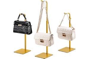 Adjustable Purse Holder Handbag Display Stand – Gold Rack for Handbags, Purses & Wreaths, Tabletop Stand for Closet & Retail 