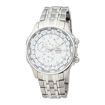 Buy Orient Men S Ceyw World Time White Automatic Watch Online At Low Prices In India Amazon In