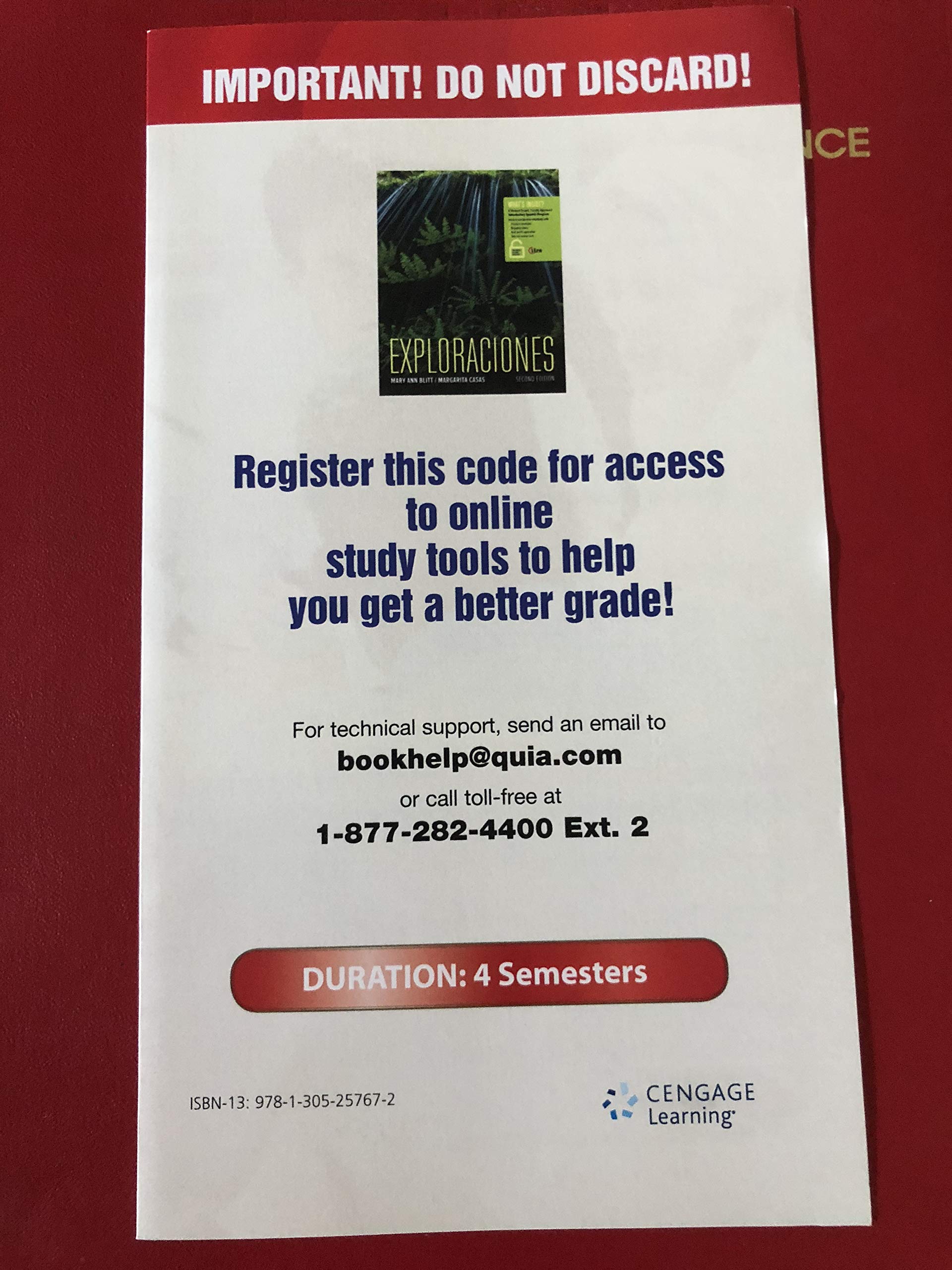 Exploraciones 2nd edition Printed Access Code – 2015