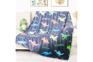 OHOIT Dinosaur Gifts Toys for Kids Glow in The Dark Dinosaur Blanket for Boys Birthday Christmas Valentine's Day Easter Gift for Kids Age 1-10 Year Old