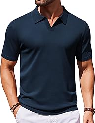 COOFANDY Mens Golf Shirts Short Sleeve Knit