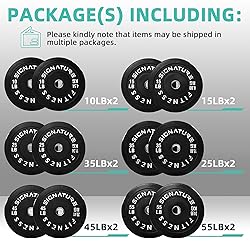 Fitvids Olympic 2" Bumper Plates Set Including