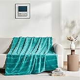 Sophia & William Throw Blanket for Couch Sofa(50x60 Inches) - Faux Fur Throw Soft Cozy, Gifts for Women, Teal