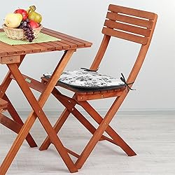 Ambesonne Black and White Chair Seating Cushion Set