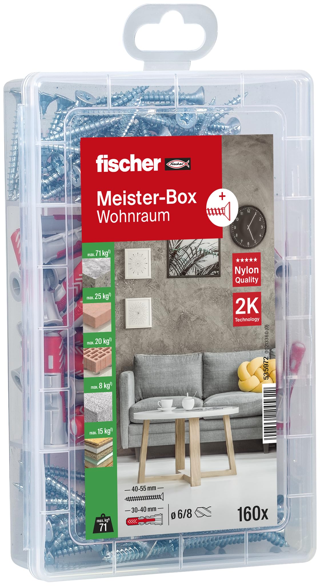 fischer Meister Box Dowel Set, 535972