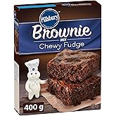 Pillsbury Chocolate Fudge Chewy Brownie Mix, 400 Grams Package of Brownie Mix, Baking Mix, Tastes Like Homemade, Easy To Bake