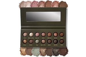 LAURA GELLER NEW YORK The Delectables Earthy Essentials Baked Eyeshadow Palette | 14 Pigmented Eyeshadows Blendable Natural Look