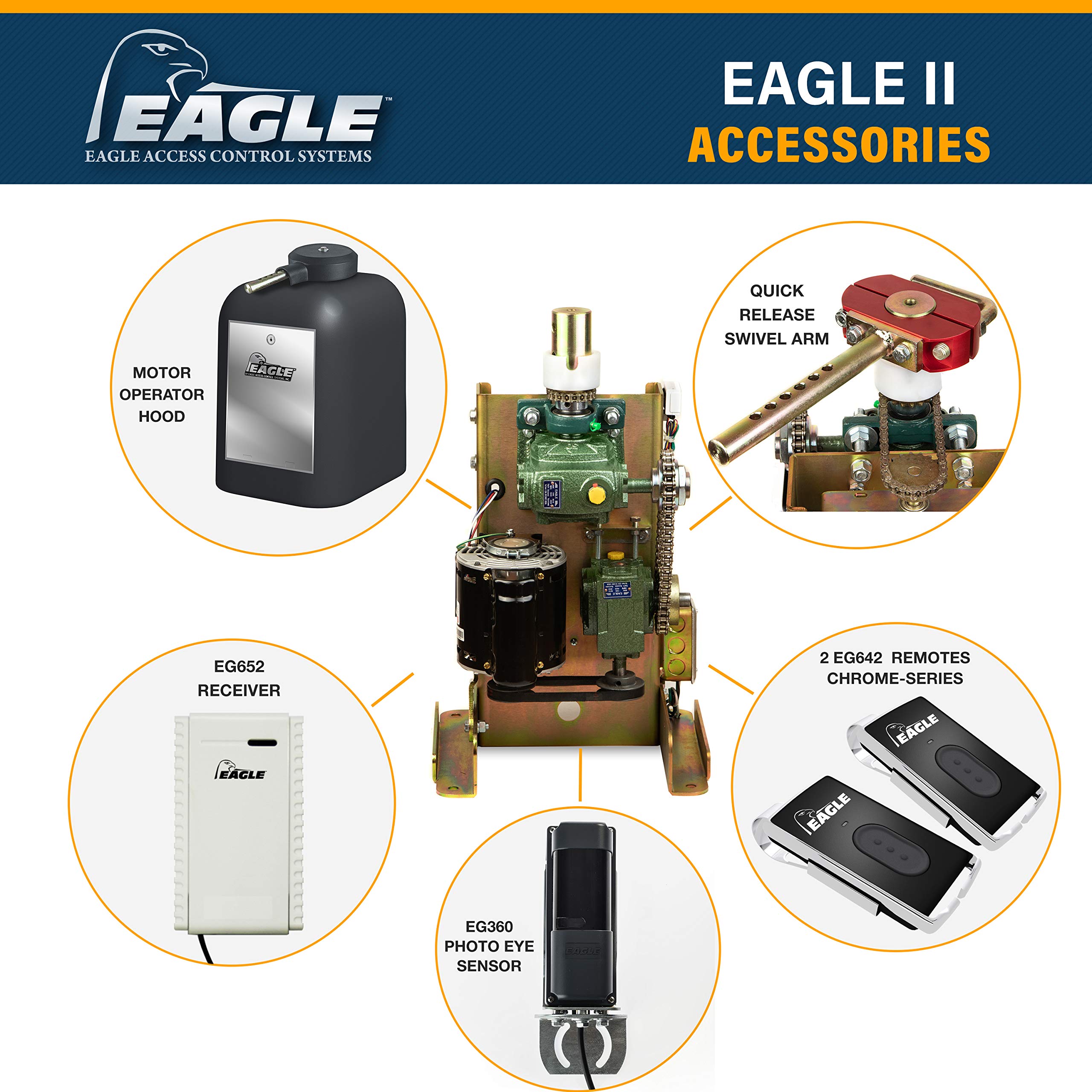 Mua Eagle II 1/2 HP Residential Swing Gate Operator 14' & 400 lbs Gate ...