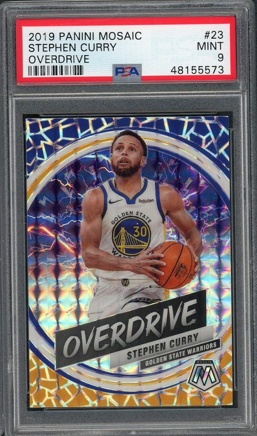 Stephen Curry Golden State Warriors 19 Panini Mosaic Overdrive Basketball Card 23 Graded Psa 9 Mint At Amazon S Sports Collectibles Store