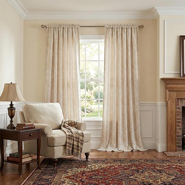 CREAM BEIGE CURTAINS 108 INCH LENGTH 2 PANELS FOR BEDROOM ROD POCKET LIGHT FILTERING TEXTURED DRAPES SOFT AIRY MODERN FARMHOUSE LIVING ROOM DECORATIVE WINDOW DRAPES MORANDI DECOR 52X108 9TF THIN BEIGE