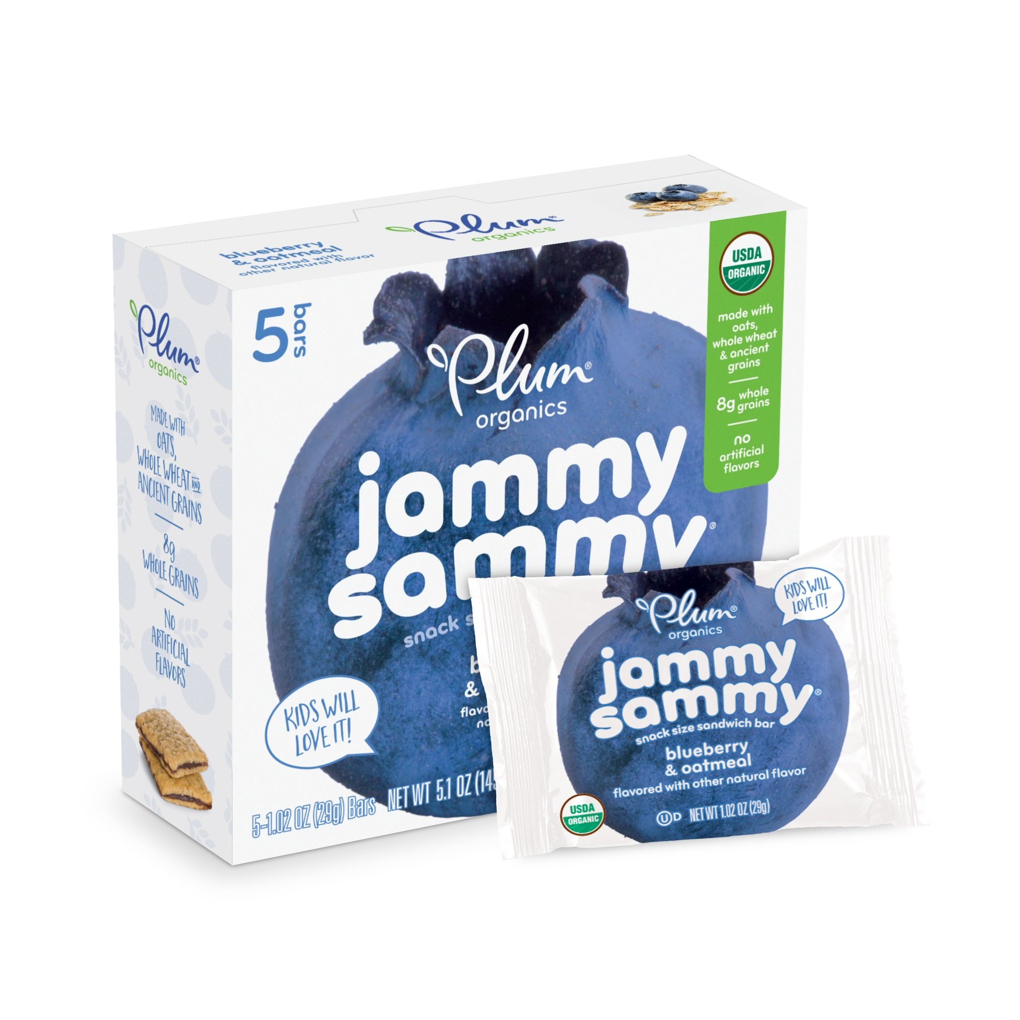 Plum Organics Jammy Sammy, Organic Kids Snack Bar, Peanut Butter