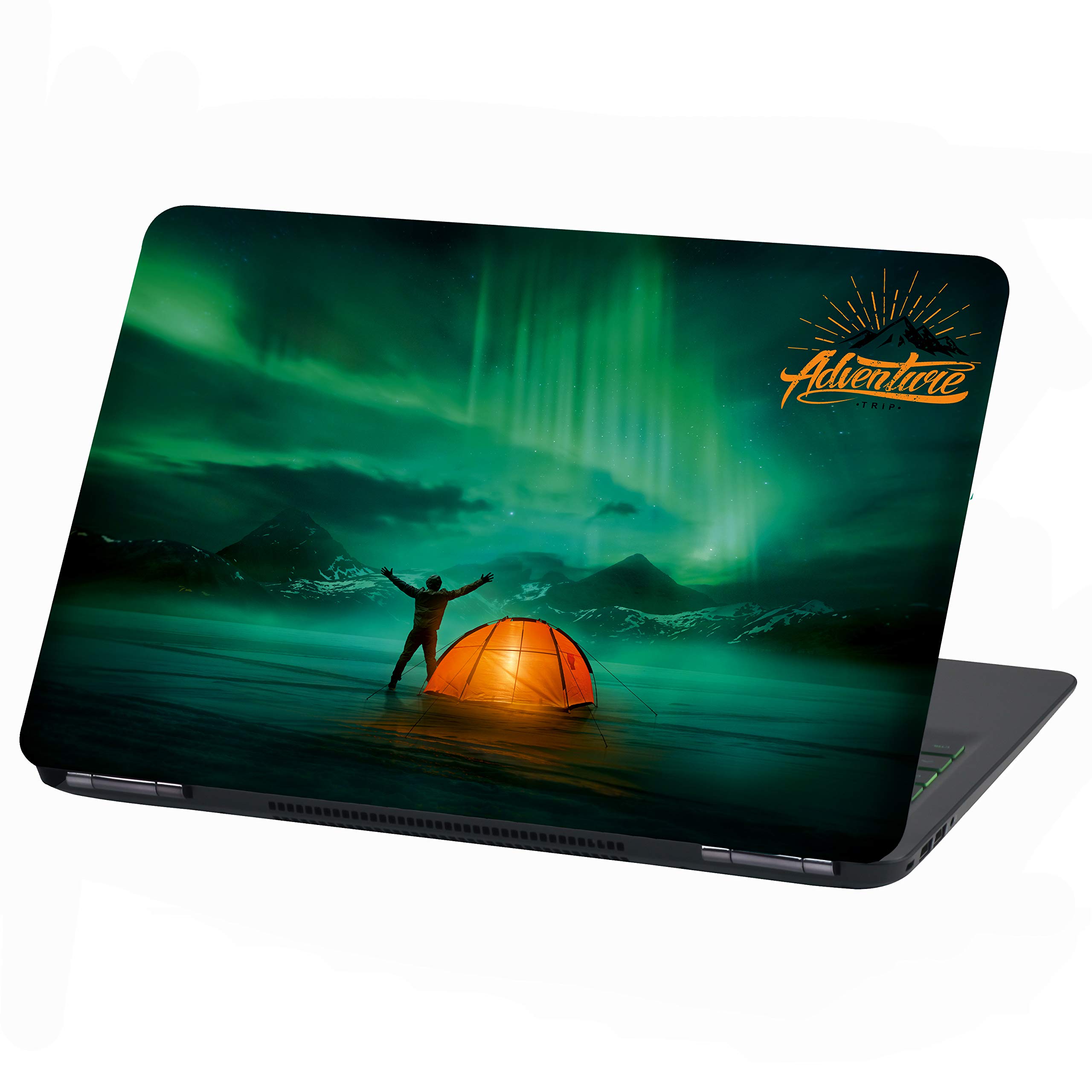Laptop Film Cover Adventure Adhesive Film Notebook Sticker Protective Cover Self-Adhesive Vinyl Skin Sticker (17 Inches, LP30 Northern Lights)