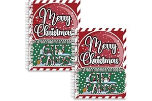 Motiskyy Christmas Gift Card Book 7 x 5 Inch Merry Christmas Booklet Organizer Greeting Card Album Keeper Personalized Gift for Merry Xmas Party Supplies(2 Pcs,Vintage)