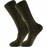 Toichi Men's Military Green Hiking Socks, Tactical Over-the-Calf Work & Hunting Boot Socks for Men