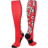 MadSportsStuff Crazy Soccer Socks with Soccer Balls for Girls and Boys Youth Kids Over the Calf Gift Accessories