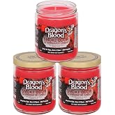 Smoke Odor Exterminator 13 oz Jar Candles Dragon's Blood, (3) Set of Three Candles.