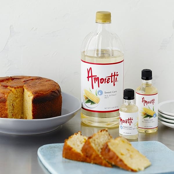 AMORETTI – SWEET CORN EXTRACT WATER SOLUBLE 2 OZ – HIGHLY CONCENTRATED & PERFECT FOR PASTRY, SAVORY, BREWING, AND MORE, PRESERVATIVE FREE, VEGAN, KOSHER PAREVE, KETO FRIENDLY