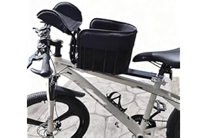 Dog Bicycle Seat Carrier – Sturdy Metal Basket with Soft Cushion, Handlebar/Top-Tube Mount, Dual Safety Tethers, Travel Pet B