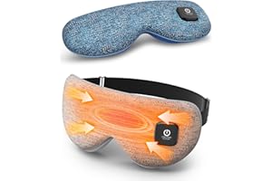 AZANG Heated Eye Mask - Cordless Eye Mask for Dry Eyes, FSA HSA Eligible, Eye Relief, Improved Sleep, Washable Eye Heating pad for Travel and with Replaceable Shell
