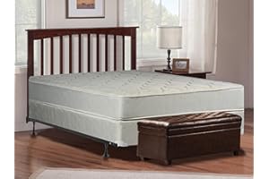Mayton 9-Inch Gentle Firm Tight top Innerspring Mattress And 8-Inch Wood Box Spring/Foundation Set With Frame Full