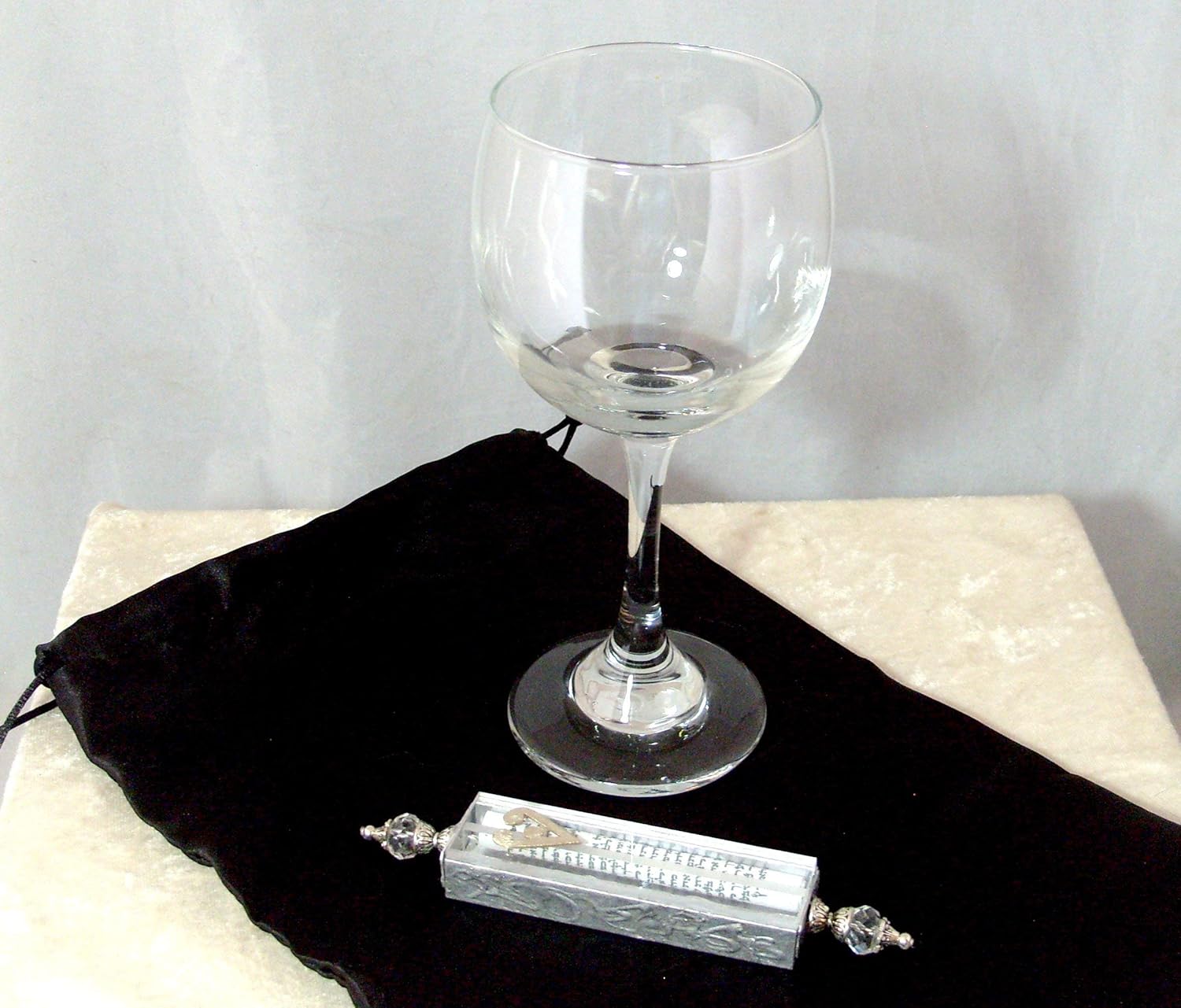 Jewish Wedding Glass Kit Wine Glass, Satin Bag, Shards