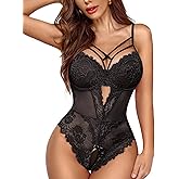 Avidlove Women Lingerie Floral Lace Harness Lingerie Bodysuit One Piece Teddy Babydoll Nightgown