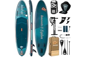 INNOEPXO InnoExpo 11' Inflatable Stand Up Paddle Boards with Premium Accessories, Wide Stable SUP Paddle Board Design, Non-Slip Comfort Deck for Youth & Adults