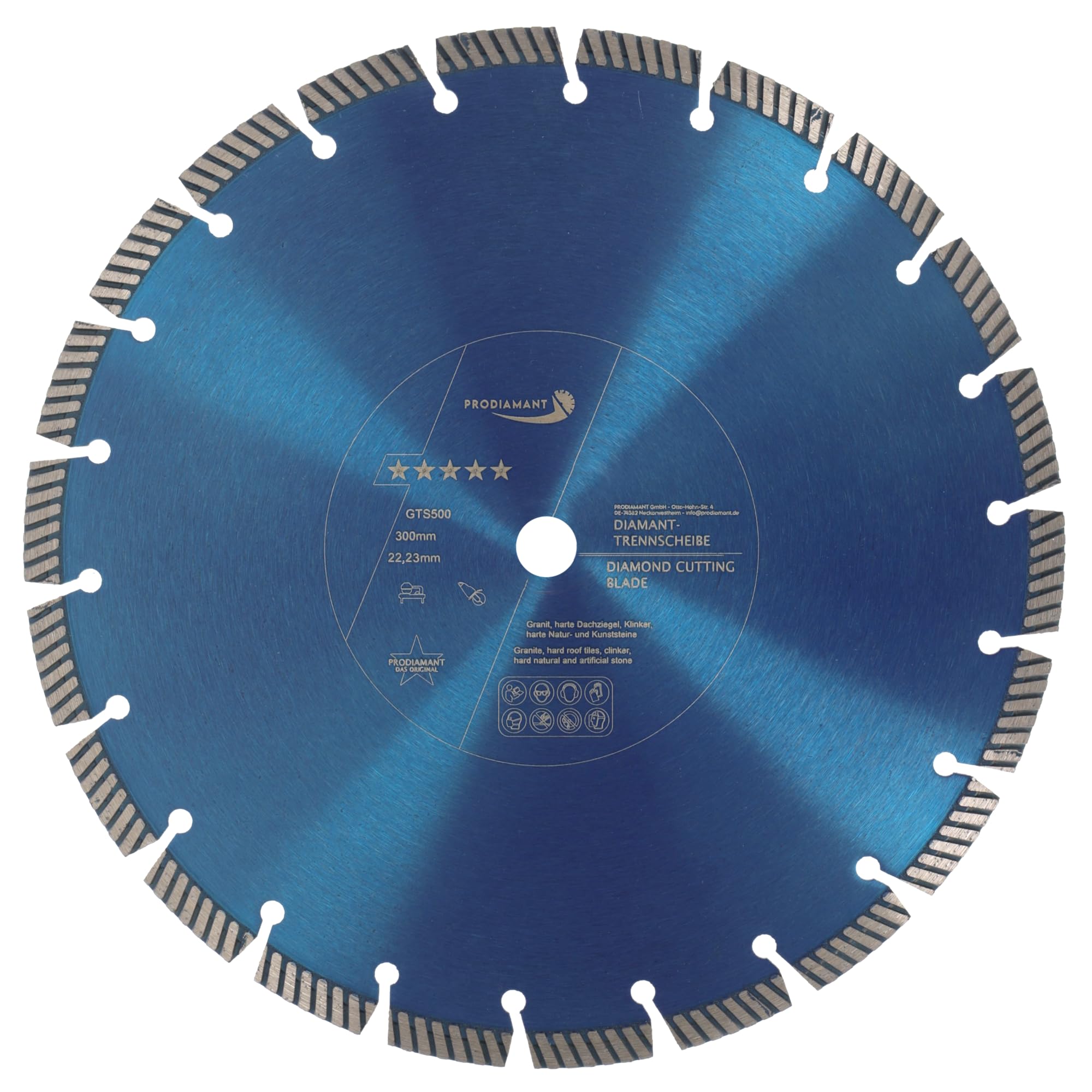 PRODIAMANT Diamond Saw Blade Granit FASTCUT 300 mm 12" (305) x 22.2 mm Diamond Cutting disc Suitable for Electric Hilti/Bosch/Hitachi/Makita Hand Joint Cutters