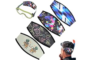 Tailoreadily 4 Pieces Diving Mask Slap Straps Cover, Neoprene Snorkel Mask Strap for Men and Women, Swimming Waterproof Dive Hair Protector, Water Sports Glasses Covers