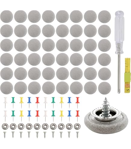 Kit Réparation Toit Voiture Affaissé - 202 Boutons + Outils Inclus - Pour Doublure Intérieure Qui Tombe (gris) - 11