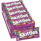 SKITTLES Wild Berry Chewy Candy, Full Size, Bulk Box, 36 Pack, 2.17 oz | Chewy wild berry fruity candy full size packs indivi