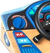 Melissa & Doug Vroom & Zoom Wooden Dashboard Steering Wheel Toy view 4