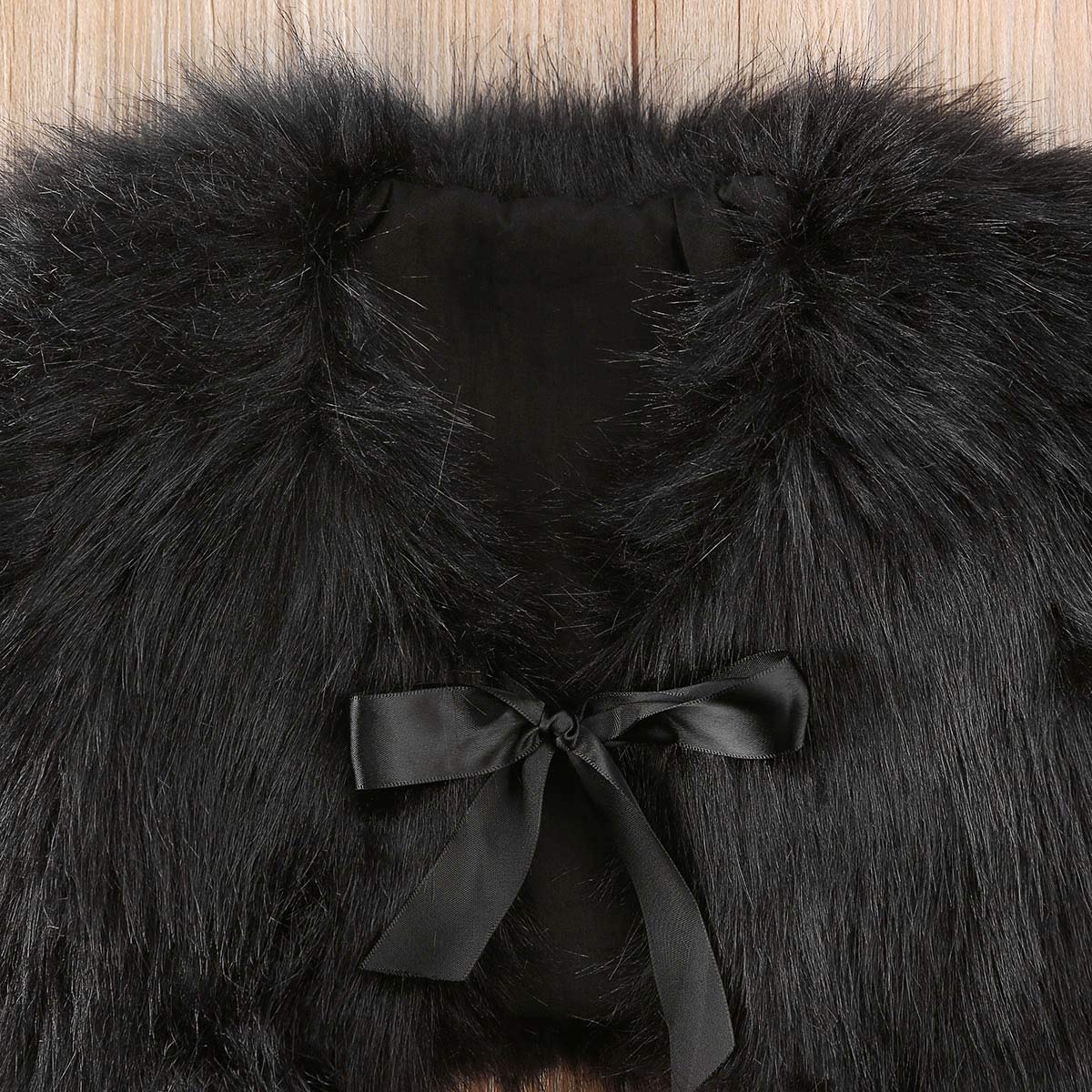 lheaio Toddler Kids Little Girls Shawl Coat Faux Fur Shrug Cape Jacket