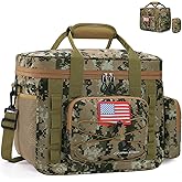 Maelstrom Tactical Lunch Box, Insulated Lunch Bag for Men, Durable Leakproof Soft Cooler Bag with Detachable MOLLE Bags, Large Lunch Tote for Adult Women Work,Picnic,20 Cans/15 L, Camouflage