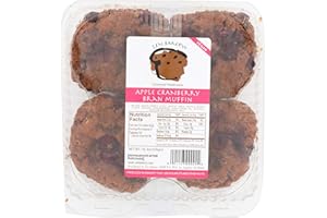 Zen Bakery, Apple Cranberry Bran Muffins, 19 oz, 4 ct (Frozen)
