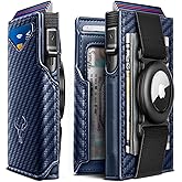 BULLIANT Men Airtag Wallet,Slim Front Pocket Wallet Money Clip for Men Gift 3.8"x2.7",Pop-up Access