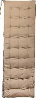 Brandsseller Bankauflage Bankkissen Outdoor/Indoor 27er Steppung 150x40x4cm, Taupebeige